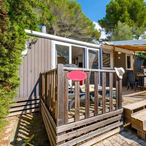 Mobilheim 6 Personen - Comfort | 3 Zi. | 6 Pers. | Erhöhte Terrasse | Klimaanlage | TV