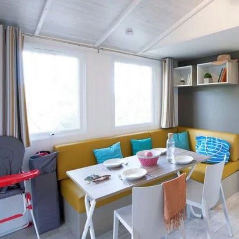 Mobilheim 6 Personen - Comfort | 3 Zi. | 6 Pers. | Einfache Terrasse | Klima | TV