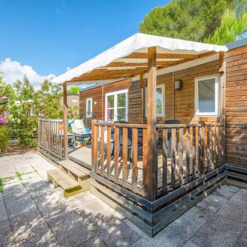 Mobilheim 4 Personen - Mobilheim | Comfort | 2 Zi. | 4 Pers. | Erhöhte Terrasse | Klimaanlage | TV