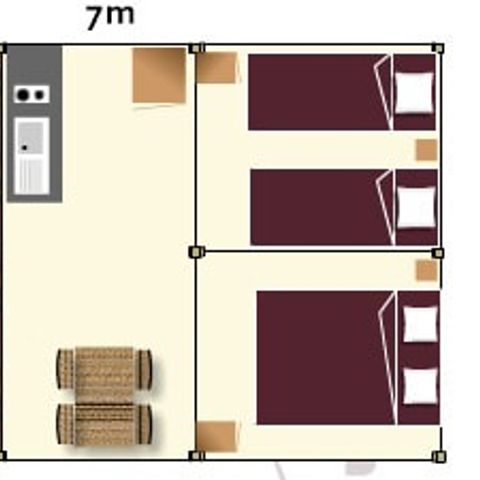 Safarizelt 5 Personen - Lodge ohne Sanitäranlagen