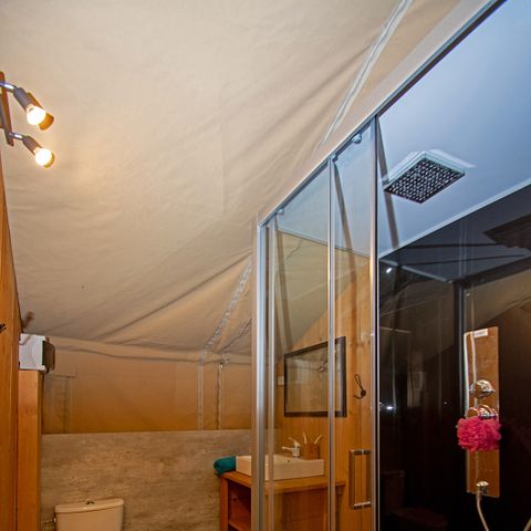 Safarizelt 5 Personen - Premium Lodge-Zelt mit Sanitäranlagen 5 Personen
