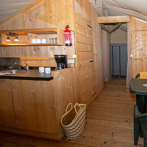 Safarizelt 5 Personen - Premium Lodge-Zelt mit Sanitäranlagen 5 Personen