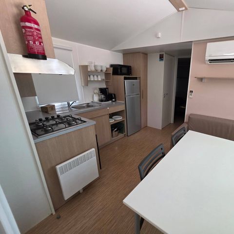 Mobilheim 6 Personen - Comfort | 3 Zi. | 6 Pers. | Terrasse Einzelzimmer | 1 Bad | Klimaanlage