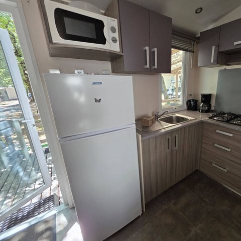 Mobilheim 6 personen - Classic | 3 Schlafz. | 6 Pers. | Erhöhte Terrasse | Klimaanlage