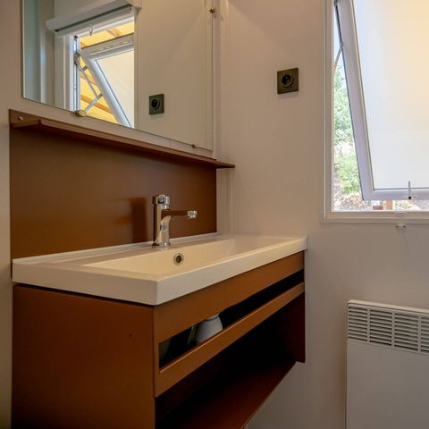 Mobilheim 6 personen - Mobilheim | Comfort | 3 Zi. | 6 Pers. | Erhöhte Terrasse | 2 Bäder | Clim.