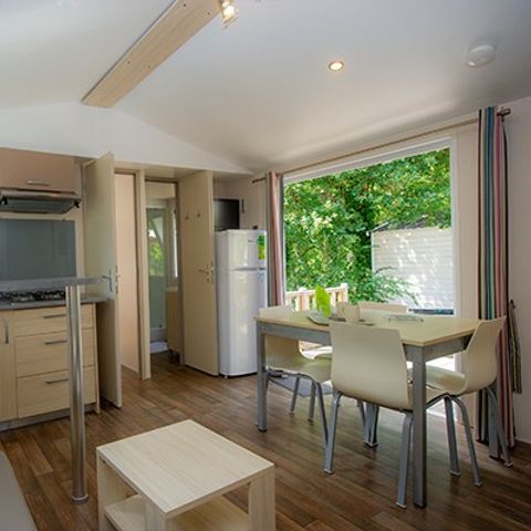Mobilheim 6 personen - Classic XL | 3 Schlafz. | 6 Pers. | Erhöhte Terrasse | Klimaanlage | TV