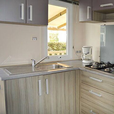 Bungalow 4 Personen - Mobilheim | Classic | 2 Zi. | 4 Pers. | Einfache Terrasse
