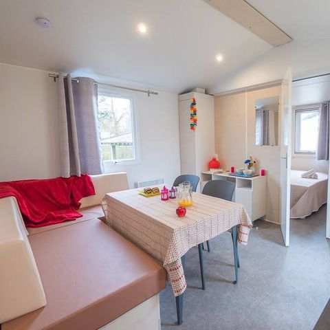 Mobilheim 4 Personen - Comfort | 2 Schlafz. | 4 Pers. | Erhöhte Terrasse