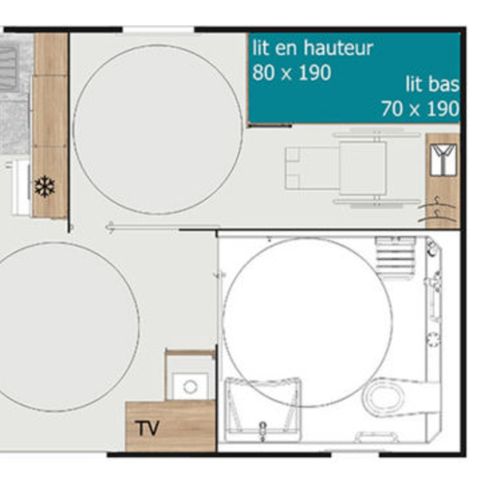 Mobilheim 4 Personen - Ciela Confort PMR - 2 Zimmer
