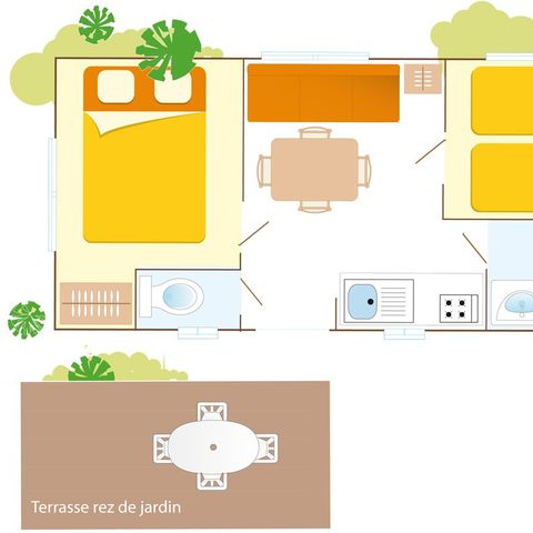 Mobilheim 4 personen - Mobilheim | Classic XL | 2 Zi. | 4 Pers. | Einzelne Terrasse