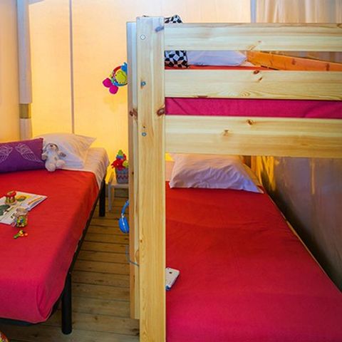 Zelt 5 Personen - Öko-Lodge | 2 Zimmer | Kapazität 4/5 Personen | Ohne Sanitäranlagen