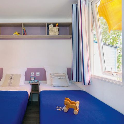 Mobilheim 4 personen - Classic | 2 Schlafz. | 4 Pers. | Erhöhte Terrasse