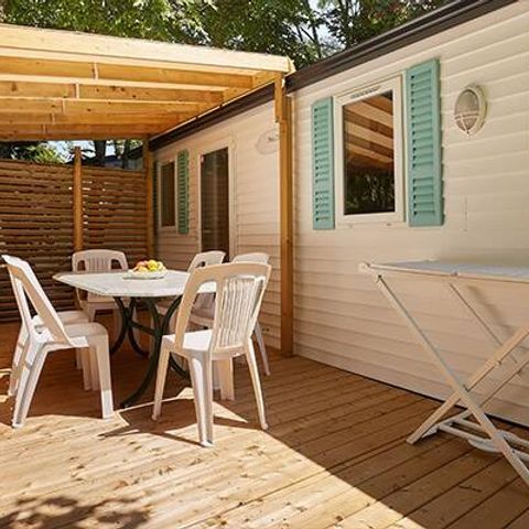 Mobilheim 6 Personen - Mobilheim | Classic | 2 Zi. | 4/6 Pers. | Erhöhte Terrasse