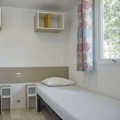 Mobilheim 6 Personen - Comfort | 2 Zi. | 4/6 Pers. | Erhöhte Terrasse | Klimaanlage
