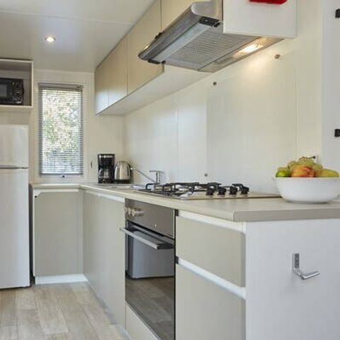 Mobilheim 6 Personen - Comfort | 2 Zi. | 4/6 Pers. | Erhöhte Terrasse | Klimaanlage