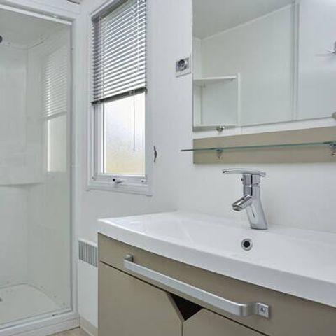 Mobilheim 6 Personen - Comfort | 2 Zi. | 4/6 Pers. | Erhöhte Terrasse | Klimaanlage
