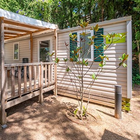 Mobilheim 4 Personen - Comfort XL | 2 Schlafz. | 4 Pers. | Erhöhte Terrasse | Klimaanlage