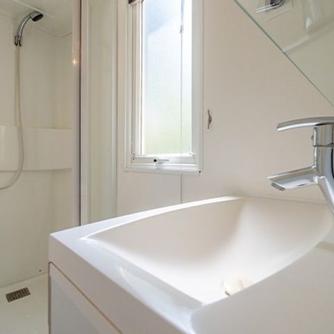 Mobilheim 6 Personen - Comfort | 3 Zi. | 6 Pers. | Erhöhte Terrasse | Clim.