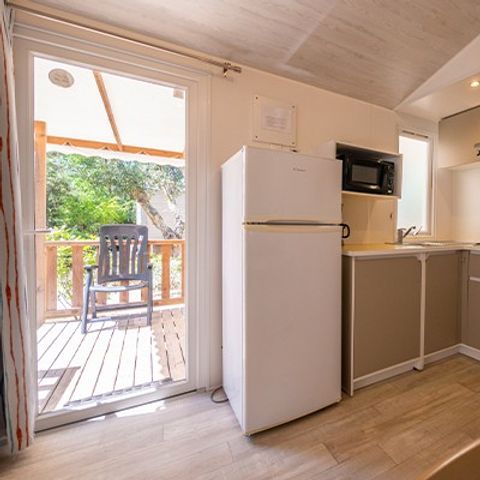 Mobilheim 6 Personen - Comfort | 3 Zi. | 6 Pers. | Erhöhte Terrasse | Clim.