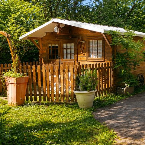 Chalet 2 Personen - Kleines Holzchalet Schlafsaal (ohne Küche und Wasser)