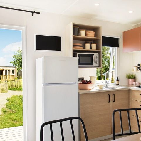 Mobilheim 6 Personen - Comfort | 3 Zi. | 6 Pers. | Erhöhte Terrasse | Clim.