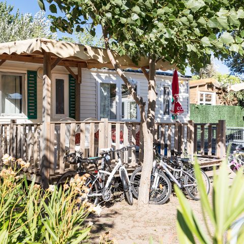 Mobilheim 4 Personen - Classic | 2 Zi. | 4 Pers. | Erhöhte Terrasse | Klim.