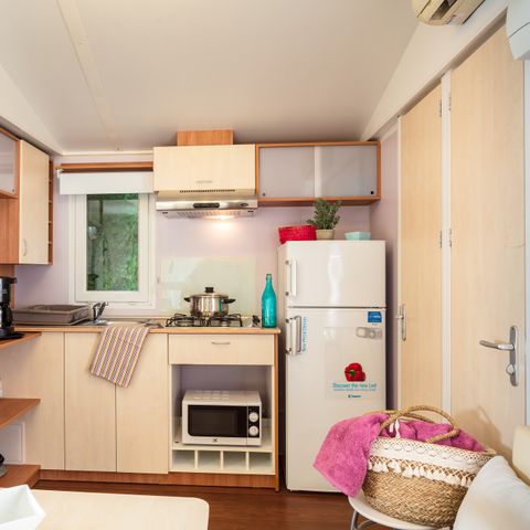 Mobilheim 6 Personen - Classic | 2 Zi. | 4/6 Pers. | Einfache Terrasse | Klima.