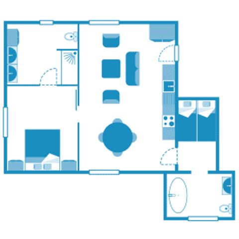 Wohnung 4 personen - exklusives Apartment Arty 4p 2Zi