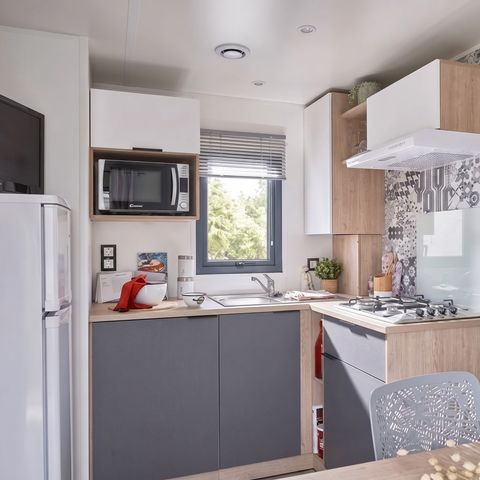 Mobilheim 6 Personen - KOMFORT - 3 Schlafzimmer - Fernseher - KLIMAANLAGE - LV