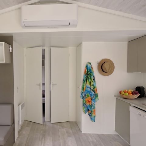 Mobilheim 6 Personen - LOGGIA BAY Flussblick - 2 Schlafzimmer - TV - KLIMA - LV