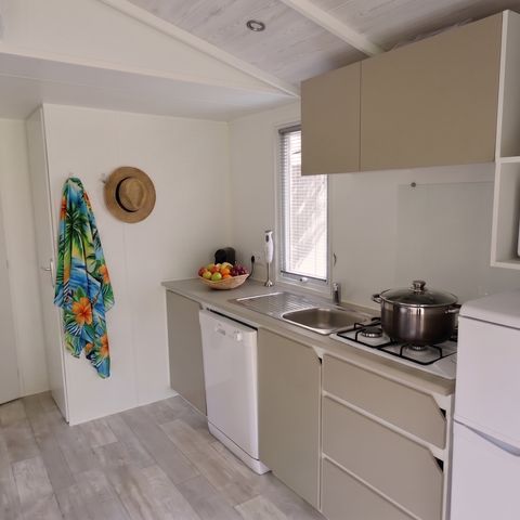 Mobilheim 6 Personen - LOGGIA BAY Flussblick - 2 Schlafzimmer - TV - KLIMA - LV