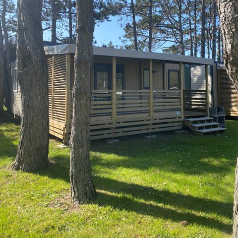 Mobilheim 6 personen - Homeflower Premium 3 Schlafzimmer mit überdachter Terrasse + Geschirrspülmaschine