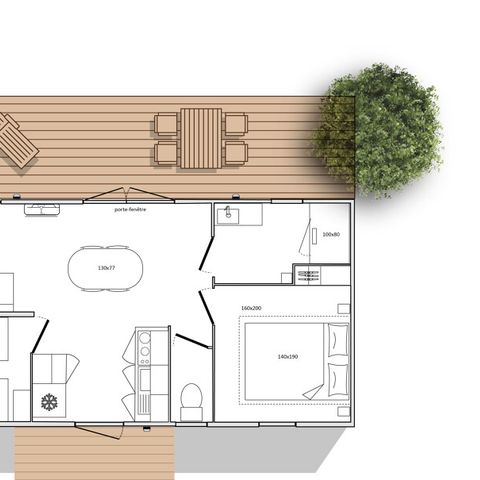 Mobilheim 5 Personen - Ciela Privilège - 2 Zimmer