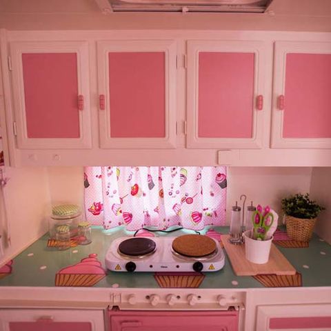 Wohnwagen 4 Personen - ROSE CUPCAKE, ohne Sanitäranlagen