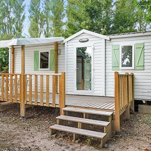 Mobilheim 6 personen - Classic XL | 2 Zi. | 4/6 Pers. | Erhöhte Terrasse | Klima.