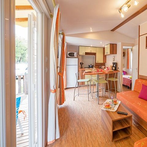 Mobilheim 6 personen - Classic | 3 Schlafz. | 6 Pers. | Einfache Terrasse