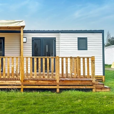 Mobilheim 4 personen - Comfort XL | 2 Zi. | 4 Pers. | Erhöhte Terrasse | Klim.