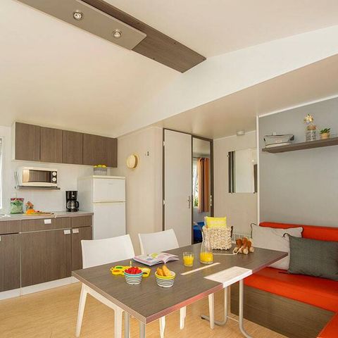 Mobilheim 6 personen - Classic | 3 Schlafz. | 6 Pers. | Einfache Terrasse | Klimaanlage