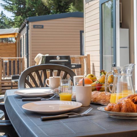 Mobilheim 6 Personen - Mobilheim | Comfort | 3 Zi. | 6 Pers. | Erhöhte Terrasse | Clim.