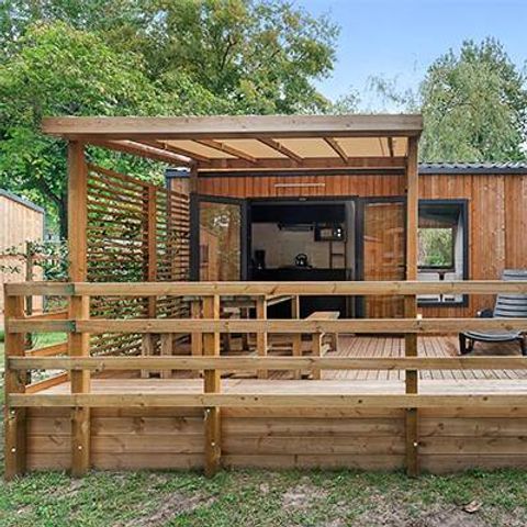 Mobilheim 6 Personen - Mobilheim | Ultimate | 3 Zi. | 6 Pers. | Erhöhte Terrasse | 2 Bäder | Klima.