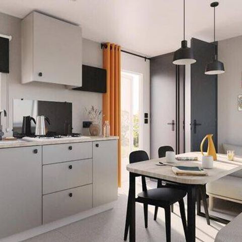 Mobilheim 6 Personen - Mobilheim | Premium | 3 Schlafz. | 6 Pers. | Terrasse Lounge | Clim.