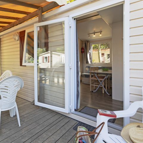 Mobilheim 4 personen - Classic | 2 Zi. | 4 Pers. | Erhöhte Terrasse | Klim.
