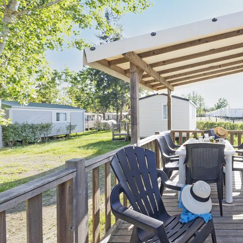 Mobilheim 6 personen - Comfort | 3 Zi. | 6 Pers. | Erhöhte Terrasse | Clim.