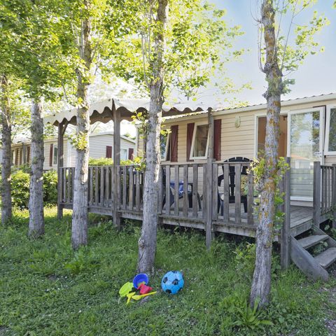 Mobilheim 6 Personen - Mobilheim | Classic | 3 Schlafz. | 6 Pers. | Erhöhte Terrasse | Klima.