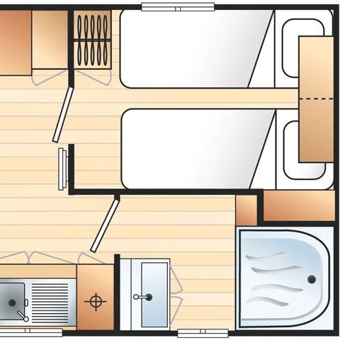 Mobilheim 4 Personen - Wohngebiet