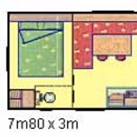 Mobilheim 4 Personen - FAMILIE - 2 Schlafzimmer