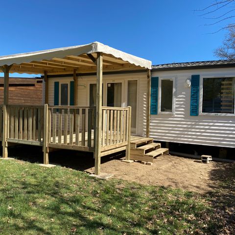 Mobilheim 6 Personen - CONFORT 36m² - 3 Schlafzimmer - überdachte Terrasse