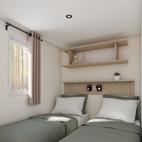 Mobilheim 6 Personen - Premium - 33 m² (3 Zimmer) + Überdachte Terrasse