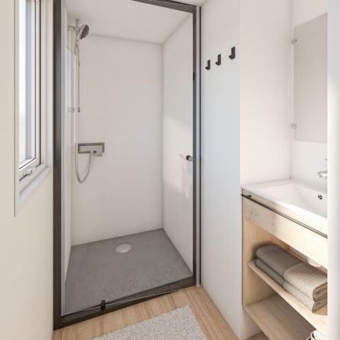 Mobilheim 6 Personen - Premium - 33 m² (3 Zimmer) + Überdachte Terrasse