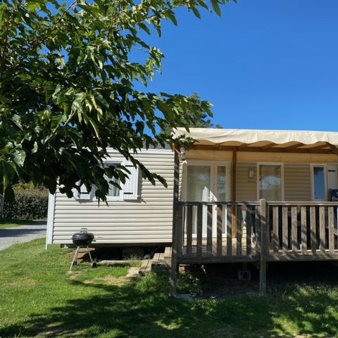Mobilheim 6 Personen - Premium - 36m² (3 Sechserzimmer) 2 Bäder + Überdachte Terrasse